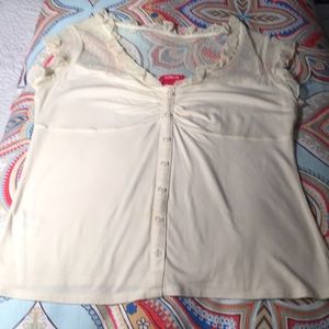 “Dorothee bis” Cotton and Lace Tee Shirt!